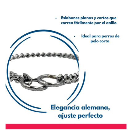 Cadena de Castigo SPRENGER HS para Perro, de Acero Cromado 3.0 MM con Eslabón Planchado | SPRENGER   M