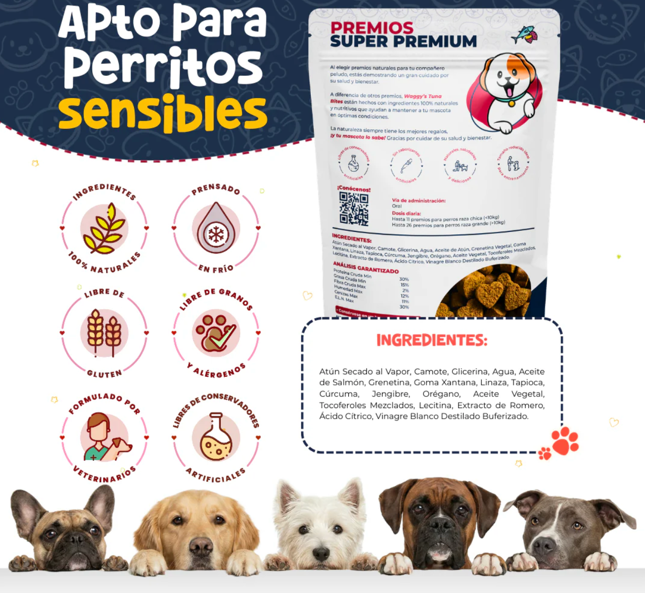 Premios Naturales para Entrenamiento de Perros | Waggy's Bites ***