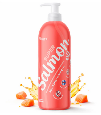 Salmón Silvestre con Omegas para Perros 500ml. | Waggy's Super Salmon Oil  ***