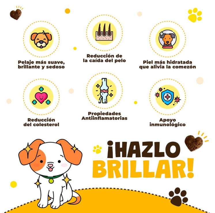 Shine Suplemento para Perro en Forma de Premios Suaves para Piel y Pelo | Waggy's  ***