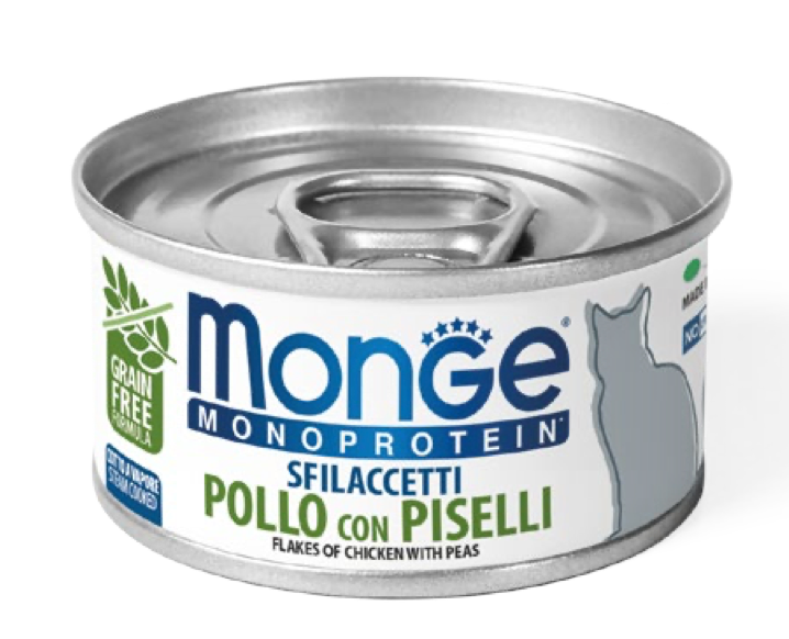 Monge Monoprotein Desmenuzados Pollo con Guisantes Paq. 8 pzas | MONGE ***