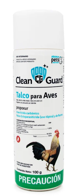 Clean Guard Talco para Aves - ARANDA PETS*