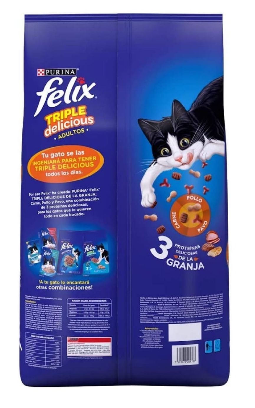 Felix Triple Delicious Croquetas para Gato, 10kg